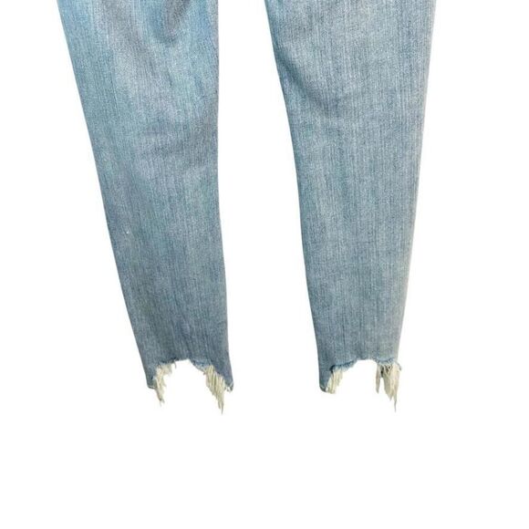 L' AGENCE Highline skinny Jeans High Rise Light Wash Destruct Fray Hem Size 25 - Picture 7 of 8